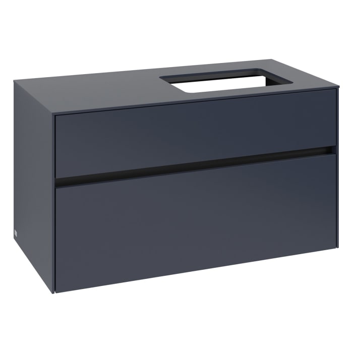 Villeroy & Boch Collaro Waschtischunterschrank 100 x 54,8 cm , mit LED-Beleuchtung, mit 2 Auszügen