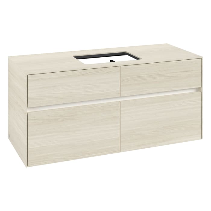 Villeroy & Boch Collaro Waschtischunterschrank 120 x 54,8 cm , mit LED-Beleuchtung, mit 4 Auszügen
