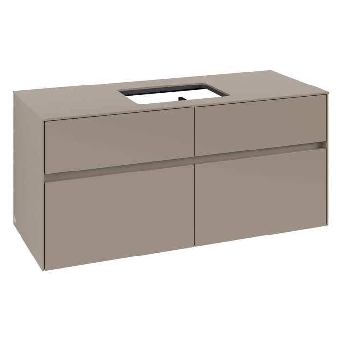Villeroy & Boch Collaro Waschtischunterschrank 120 x 54,8 cm , mit LED-Beleuchtung, mit 4 Auszügen