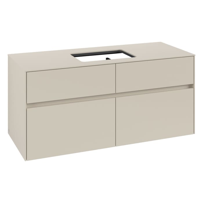 Villeroy & Boch Collaro Waschtischunterschrank 120 x 54,8 cm , mit LED-Beleuchtung, mit 4 Auszügen