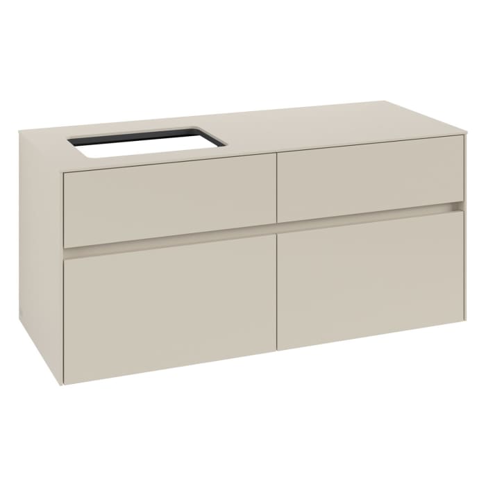 Villeroy & Boch Collaro Waschtischunterschrank 120 x 54,8 cm , mit LED-Beleuchtung, mit 4 Auszügen