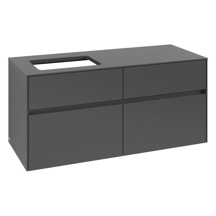 Villeroy & Boch Collaro Waschtischunterschrank 120 x 54,8 cm , mit LED-Beleuchtung, mit 4 Auszügen