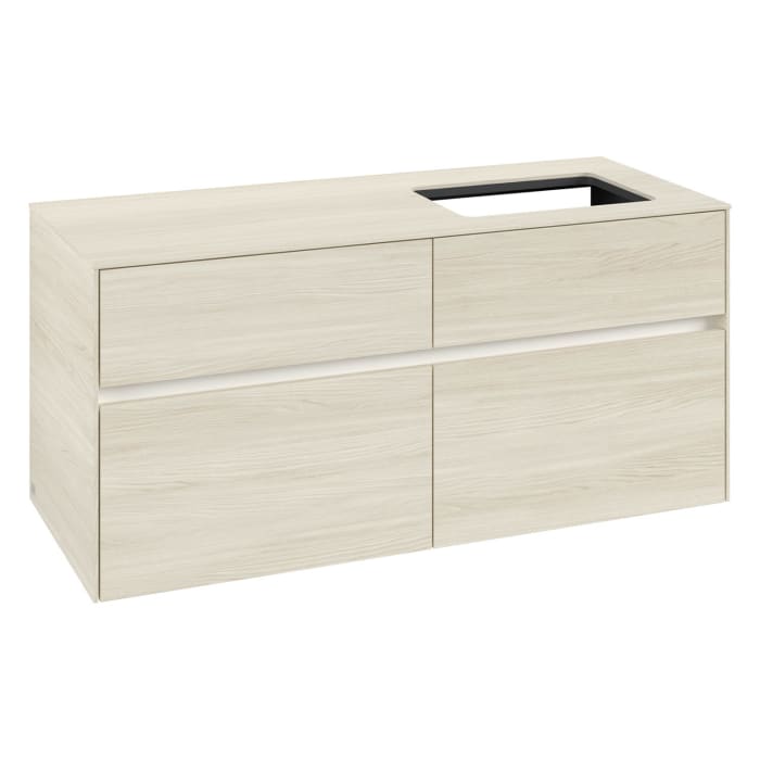 Villeroy & Boch Collaro Waschtischunterschrank 120 x 54,8 cm , mit LED-Beleuchtung, mit 4 Auszügen