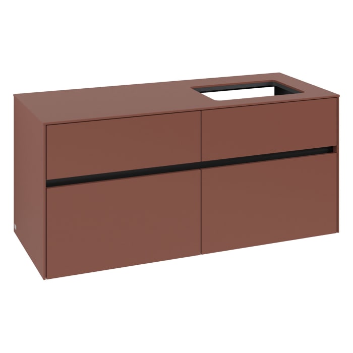 Villeroy & Boch Collaro Waschtischunterschrank 120 x 54,8 cm , mit LED-Beleuchtung, mit 4 Auszügen