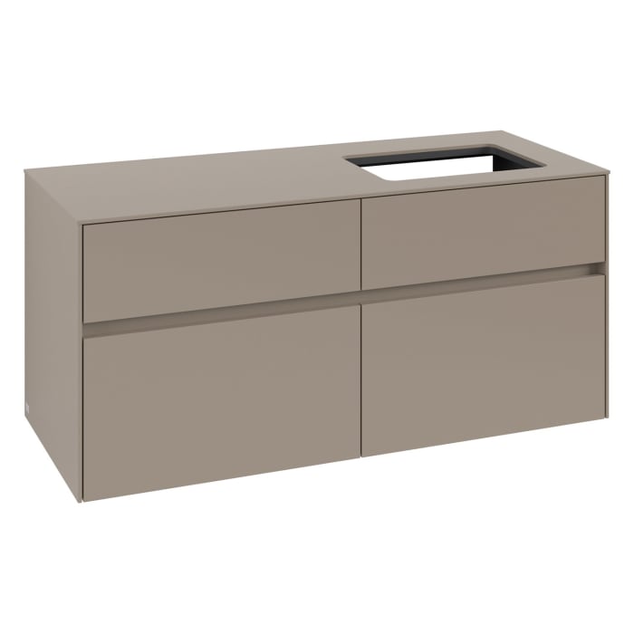 Villeroy & Boch Collaro Waschtischunterschrank 120 x 54,8 cm , mit LED-Beleuchtung, mit 4 Auszügen