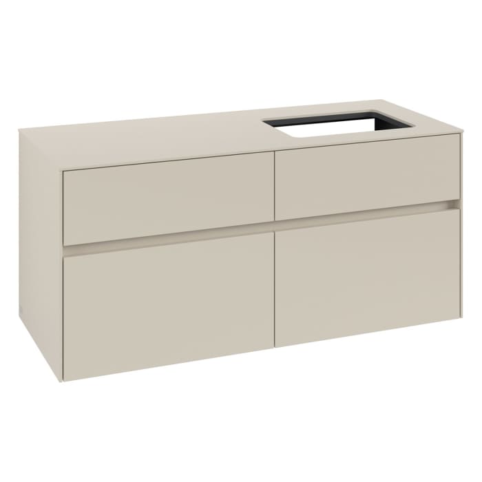 Villeroy & Boch Collaro Waschtischunterschrank 120 x 54,8 cm , mit LED-Beleuchtung, mit 4 Auszügen