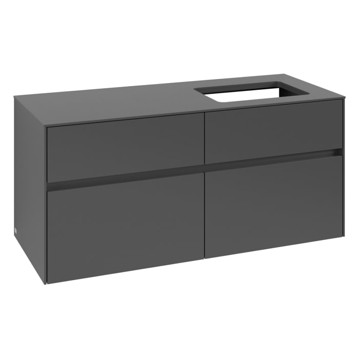 Villeroy & Boch Collaro Waschtischunterschrank 120 x 54,8 cm , mit LED-Beleuchtung, mit 4 Auszügen