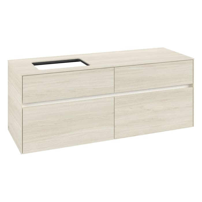 Villeroy & Boch Collaro Waschtischunterschrank 140 x 54,8 cm , mit LED-Beleuchtung, mit 4 Auszügen