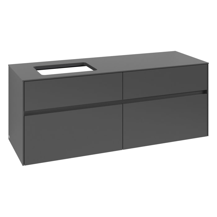 Villeroy & Boch Collaro Waschtischunterschrank 140 x 54,8 cm , mit LED-Beleuchtung, mit 4 Auszügen
