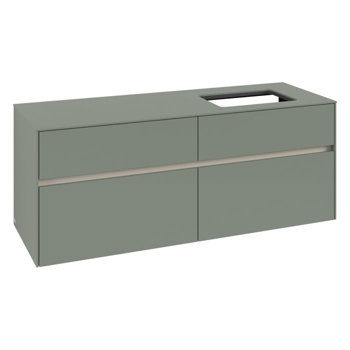 Villeroy & Boch Collaro Waschtischunterschrank 140 x 54,8 cm , mit LED-Beleuchtung, mit 4 Auszügen