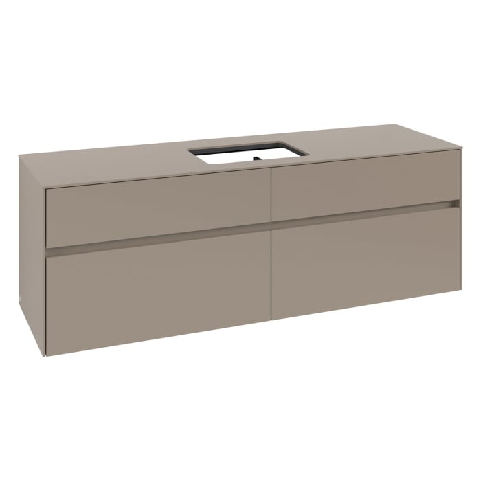 Villeroy & Boch Collaro Waschtischunterschrank 160 x 54,8 cm , mit LED-Beleuchtung, mit 4 Auszügen