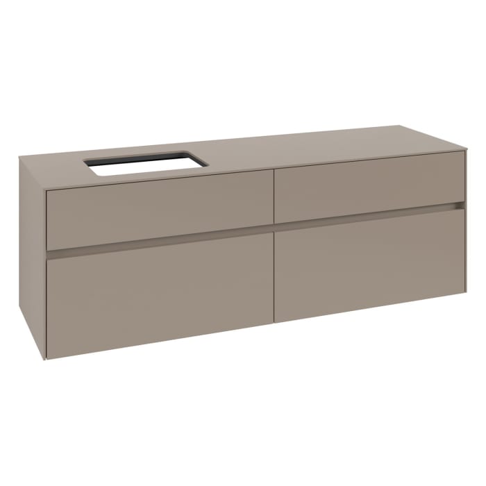 Villeroy & Boch Collaro Waschtischunterschrank 160 x 54,8 cm , mit LED-Beleuchtung, mit 4 Auszügen