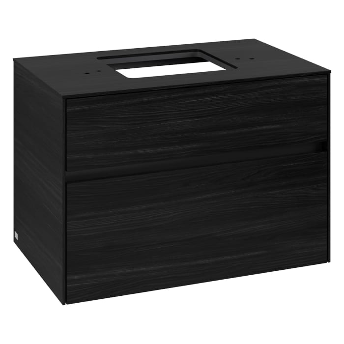 Villeroy & Boch Collaro Waschtischunterschrank 80 x 54,8 cm , mit LED-Beleuchtung, mit 2 Auszügen