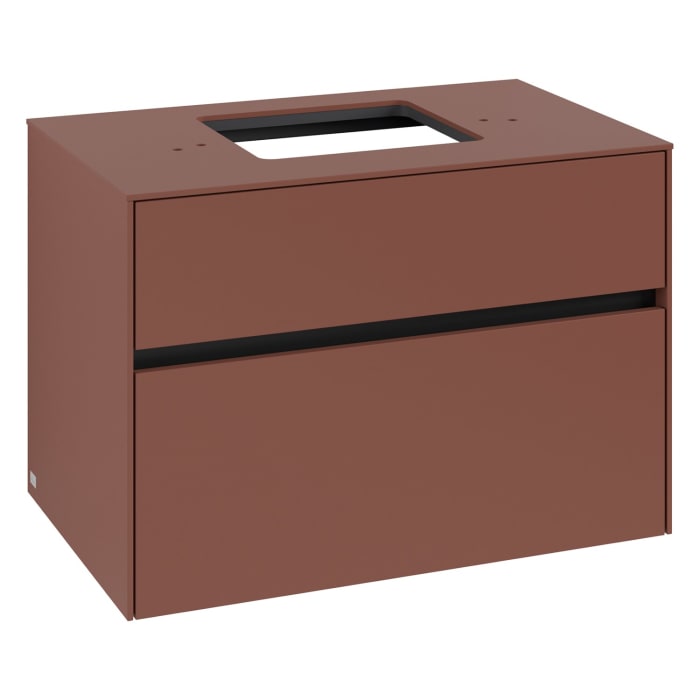 Villeroy & Boch Collaro Waschtischunterschrank 80 x 54,8 cm , mit LED-Beleuchtung, mit 2 Auszügen