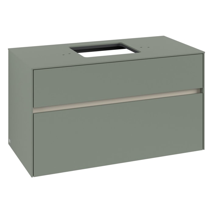 Villeroy & Boch Collaro Waschtischunterschrank 100 x 54,8 cm , mit LED-Beleuchtung, mit 2 Auszügen