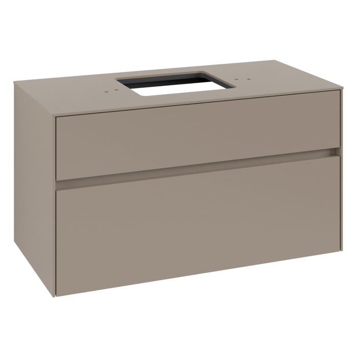 Villeroy & Boch Collaro Waschtischunterschrank 100 x 54,8 cm , mit LED-Beleuchtung, mit 2 Auszügen