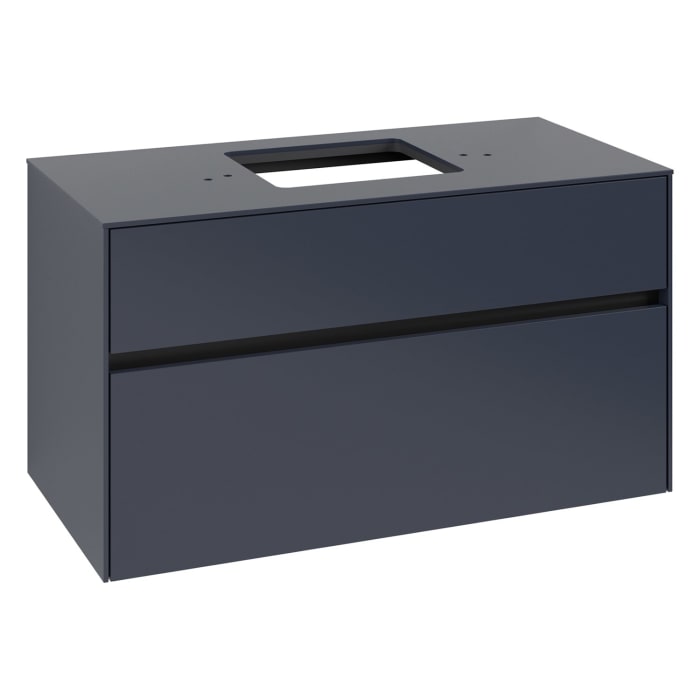 Villeroy & Boch Collaro Waschtischunterschrank 100 x 54,8 cm , mit LED-Beleuchtung, mit 2 Auszügen