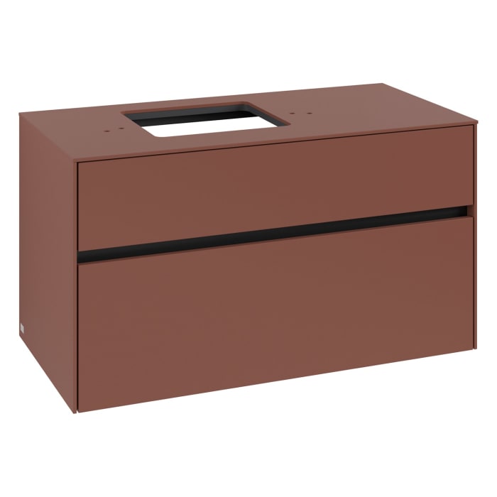 Villeroy & Boch Collaro Waschtischunterschrank 100 x 54,8 cm , mit LED-Beleuchtung, mit 2 Auszügen