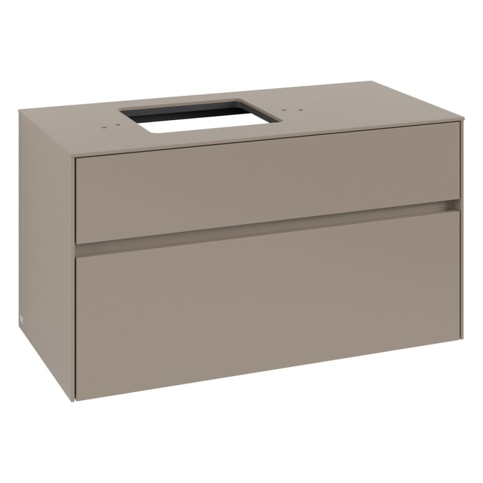 Villeroy & Boch Collaro Waschtischunterschrank 100 x 54,8 cm , mit LED-Beleuchtung, mit 2 Auszügen