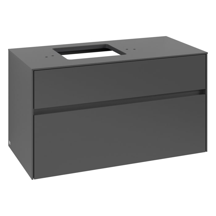 Villeroy & Boch Collaro Waschtischunterschrank 100 x 54,8 cm , mit LED-Beleuchtung, mit 2 Auszügen