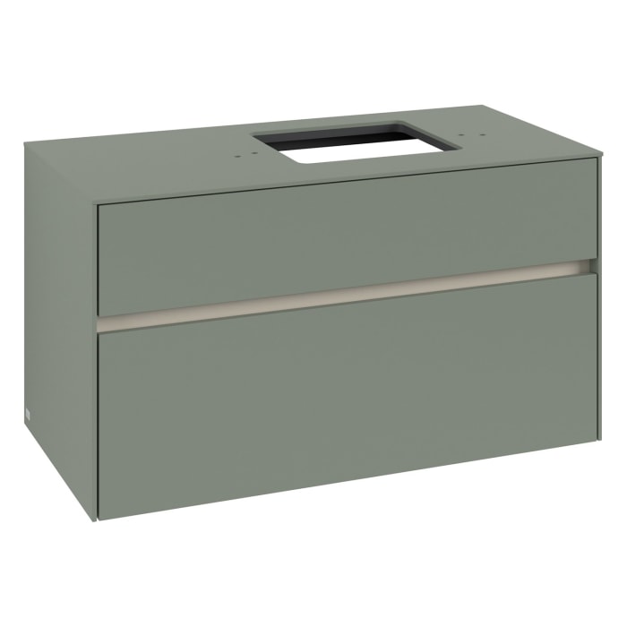 Villeroy & Boch Collaro Waschtischunterschrank 100 x 54,8 cm , mit LED-Beleuchtung, mit 2 Auszügen
