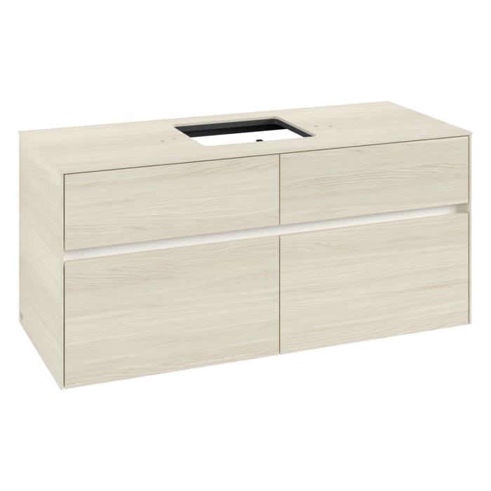 Villeroy & Boch Collaro Waschtischunterschrank 120 x 54,8 cm , mit LED-Beleuchtung, mit 4 Auszügen