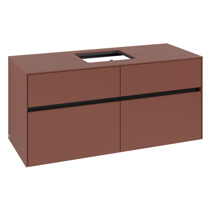 Villeroy & Boch Collaro Waschtischunterschrank 120 x 54,8 cm , mit LED-Beleuchtung, mit 4 Auszügen