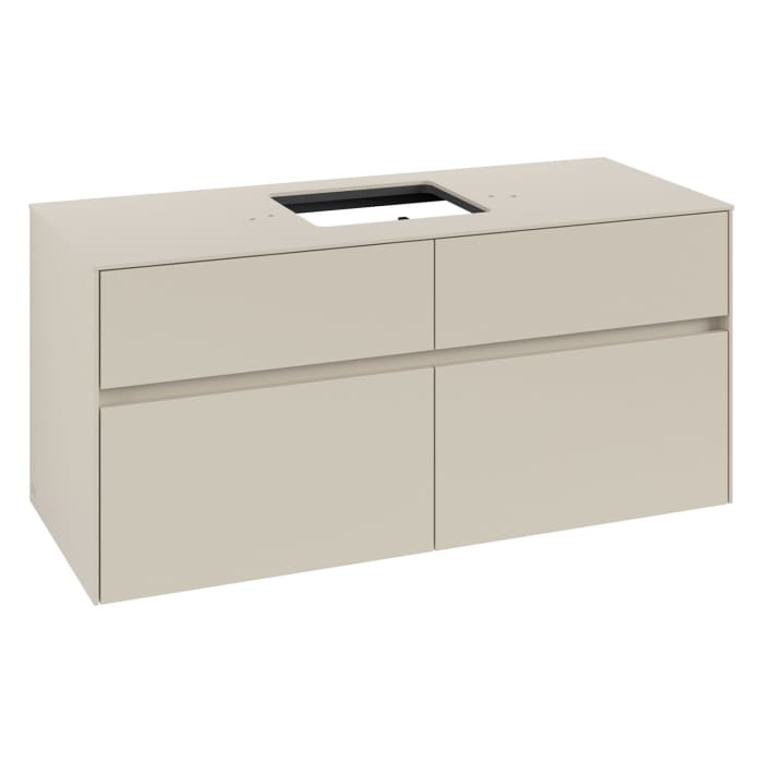 Villeroy & Boch Collaro Waschtischunterschrank 120 x 54,8 cm , mit LED-Beleuchtung, mit 4 Auszügen