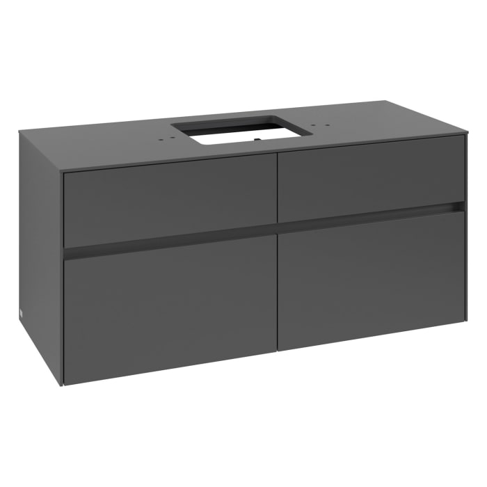 Villeroy & Boch Collaro Waschtischunterschrank 120 x 54,8 cm , mit LED-Beleuchtung, mit 4 Auszügen