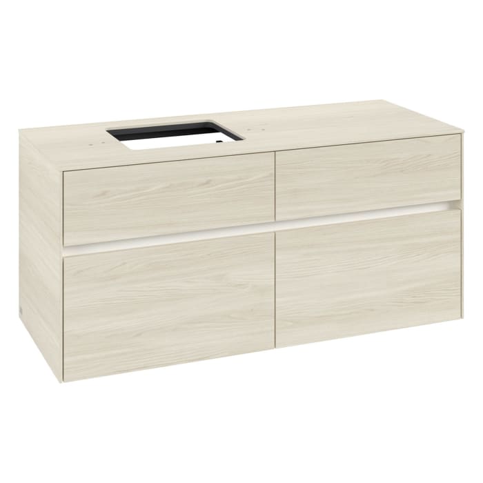 Villeroy & Boch Collaro Waschtischunterschrank 120 x 54,8 cm , mit LED-Beleuchtung, mit 4 Auszügen