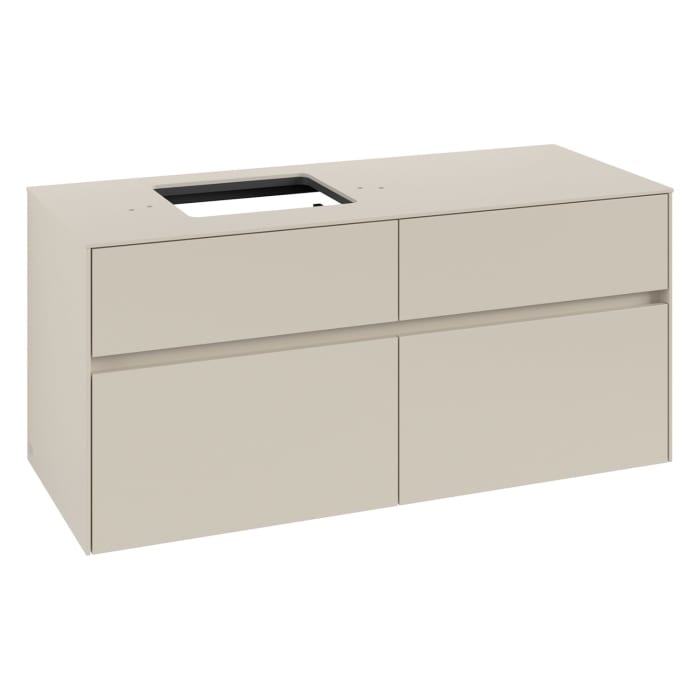 Villeroy & Boch Collaro Waschtischunterschrank 120 x 54,8 cm , mit LED-Beleuchtung, mit 4 Auszügen