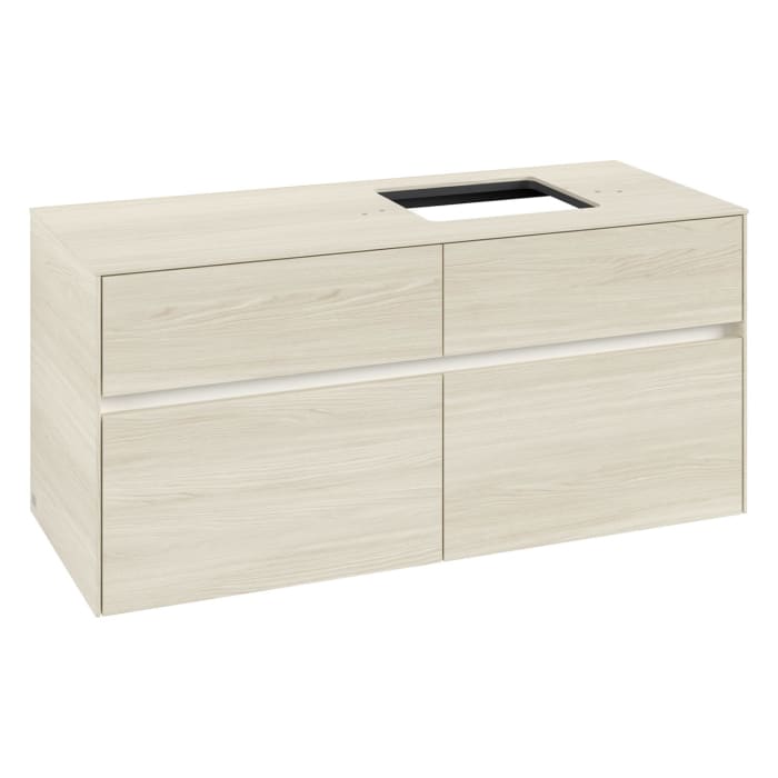 Villeroy & Boch Collaro Waschtischunterschrank 120 x 54,8 cm , mit LED-Beleuchtung, mit 4 Auszügen