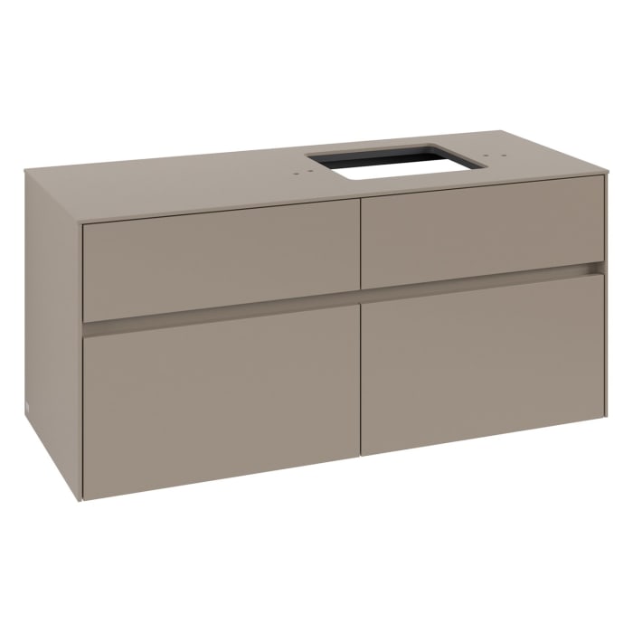 Villeroy & Boch Collaro Waschtischunterschrank 120 x 54,8 cm , mit LED-Beleuchtung, mit 4 Auszügen