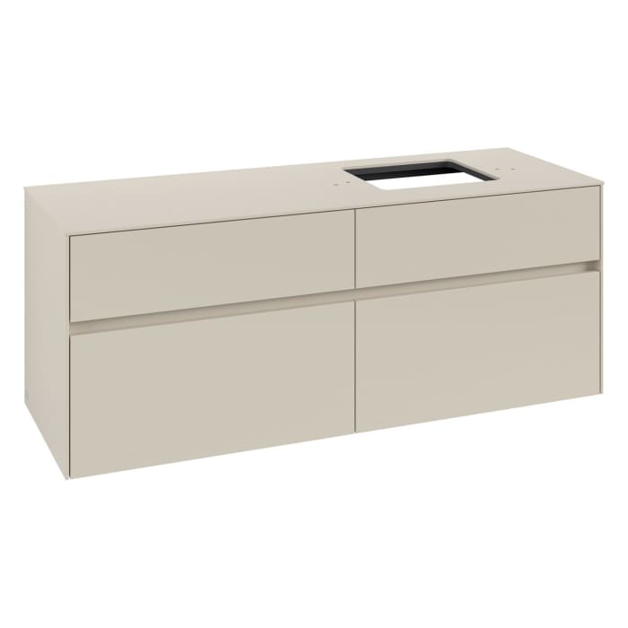 Villeroy & Boch Collaro Waschtischunterschrank 140 x 54,8 cm , mit LED-Beleuchtung, mit 4 Auszügen