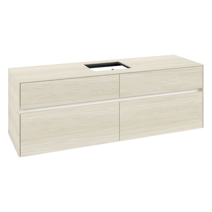 Villeroy & Boch Collaro Waschtischunterschrank 160 x 54,8 cm , mit LED-Beleuchtung, mit 4 Auszügen