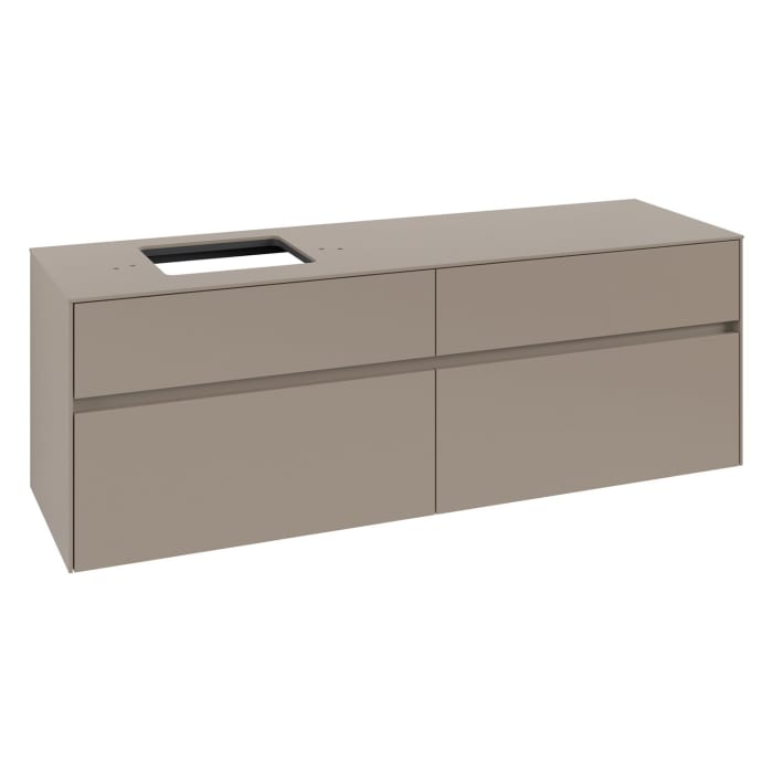 Villeroy & Boch Collaro Waschtischunterschrank 160 x 54,8 cm , mit LED-Beleuchtung, mit 4 Auszügen