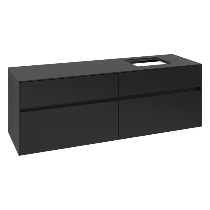 Villeroy & Boch Collaro Waschtischunterschrank 160 x 54,8 cm , mit LED-Beleuchtung, mit 4 Auszügen