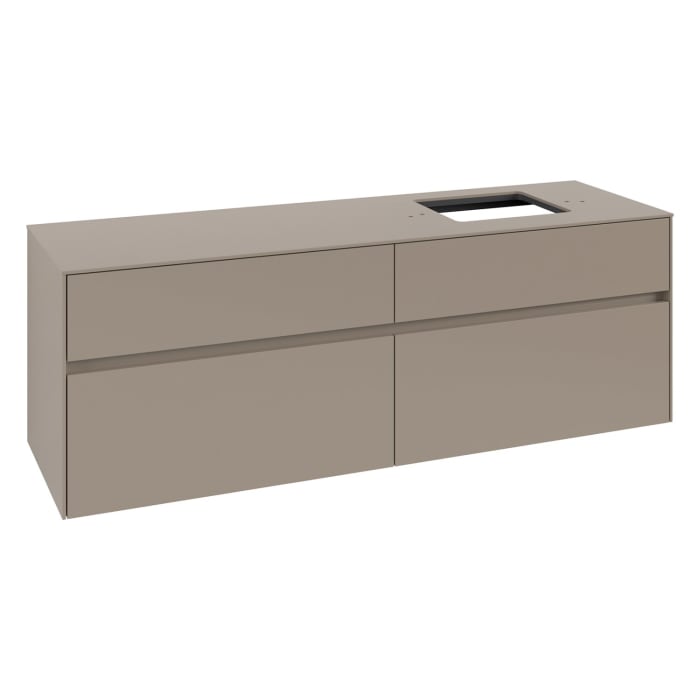Villeroy & Boch Collaro Waschtischunterschrank 160 x 54,8 cm , mit LED-Beleuchtung, mit 4 Auszügen