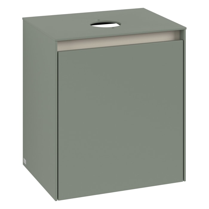 Villeroy & Boch Collaro Waschtischunterschrank 50 x 54,8 cm , mit LED-Beleuchtung, mit 1 Tür, Anschlag links