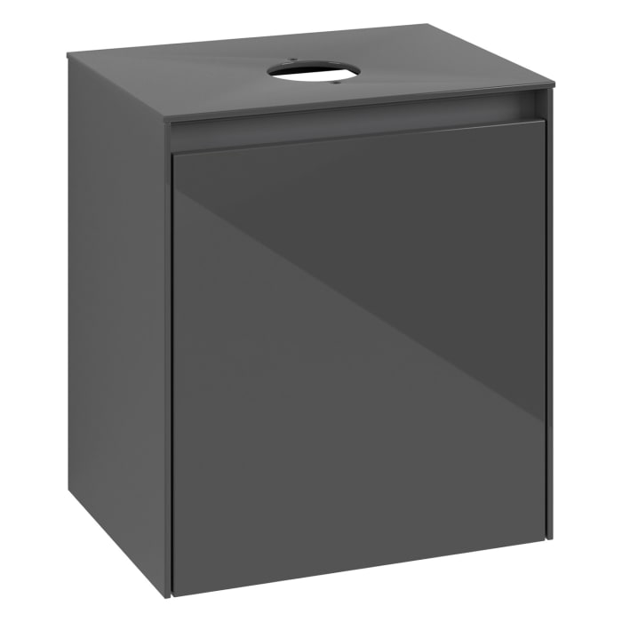Villeroy & Boch Collaro Waschtischunterschrank 50 x 54,8 cm , mit LED-Beleuchtung, mit 1 Tür, Anschlag rechts