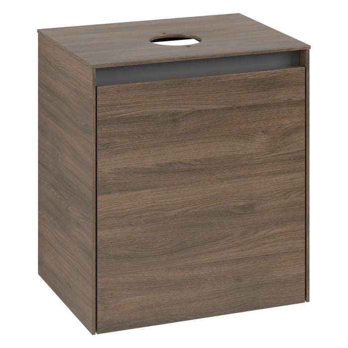Villeroy & Boch Collaro Waschtischunterschrank 50 x 54,8 cm , mit LED-Beleuchtung, mit 1 Tür, Anschlag rechts