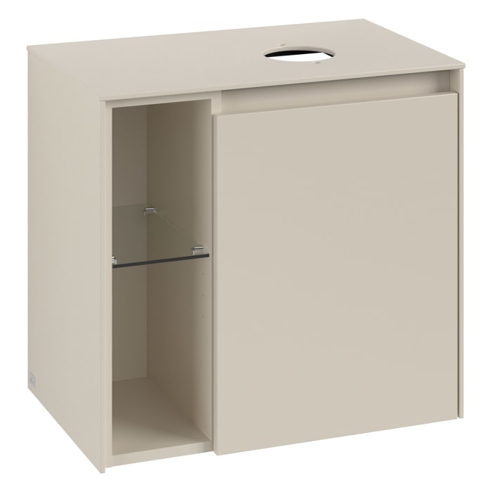 Villeroy & Boch Collaro Waschtischunterschrank 60 x 54,8 cm , mit LED-Beleuchtung, mit 1 Tür, Anschlag rechts