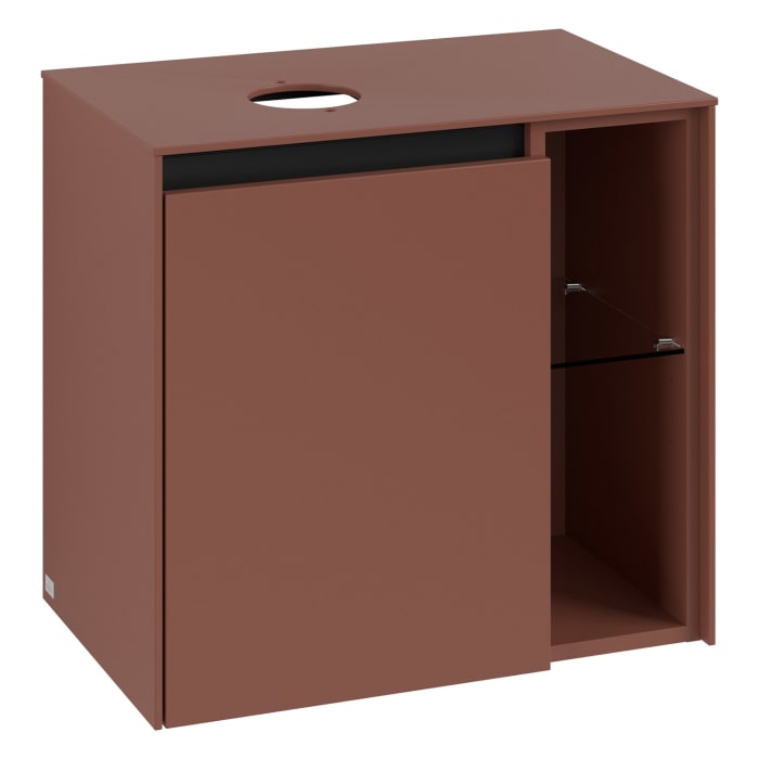 Villeroy & Boch Collaro Waschtischunterschrank 60 x 54,8 cm , mit LED-Beleuchtung, mit 1 Tür, Anschlag links