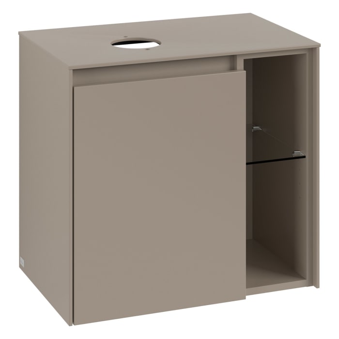 Villeroy & Boch Collaro Waschtischunterschrank 60 x 54,8 cm , mit LED-Beleuchtung, mit 1 Tür, Anschlag links