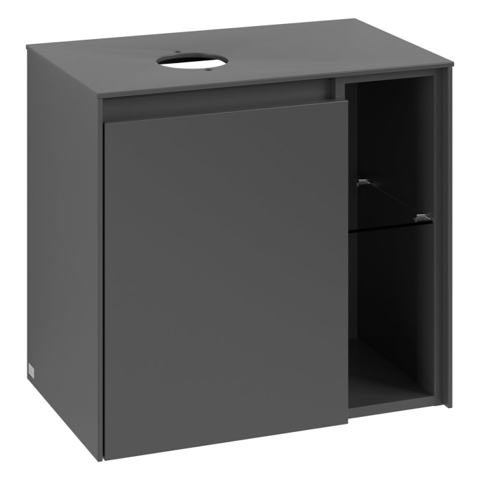 Villeroy & Boch Collaro Waschtischunterschrank 60 x 54,8 cm , mit LED-Beleuchtung, mit 1 Tür, Anschlag links