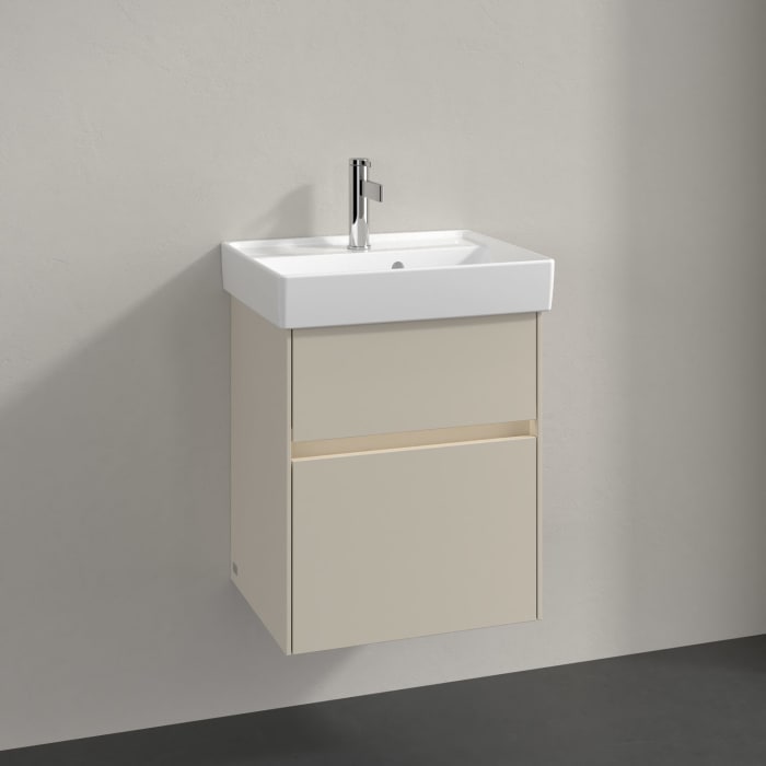 Villeroy & Boch Collaro Waschtischunterschrank 46 x 54,6 cm , mit LED-Beleuchtung, mit 2 Auszügen