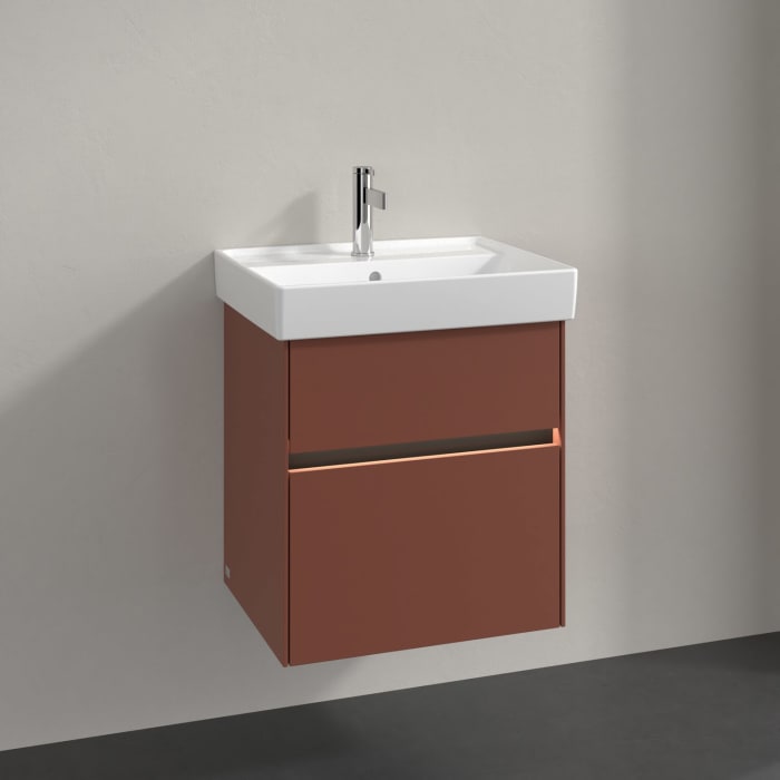 Villeroy & Boch Collaro Waschtischunterschrank 51 x 54,6 cm , mit LED-Beleuchtung, mit 2 Auszügen