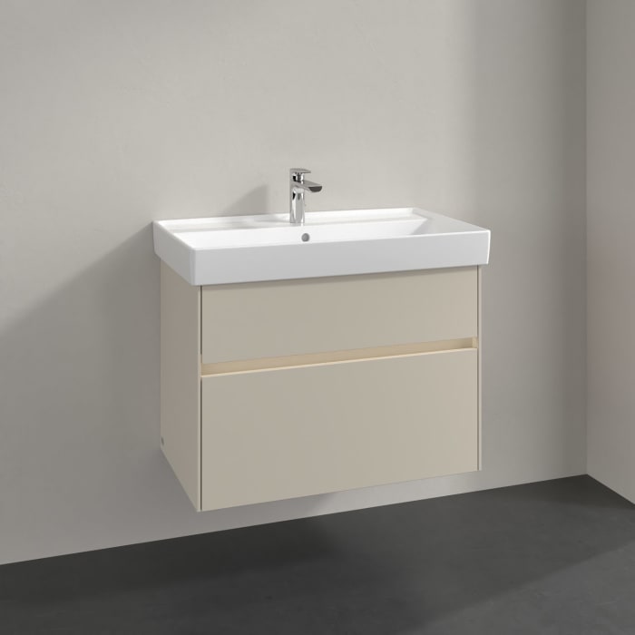 Villeroy & Boch Collaro Waschtischunterschrank 75,4 x 54,6 cm , mit LED-Beleuchtung, mit 2 Auszügen