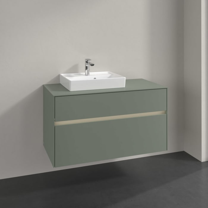 Villeroy & Boch Collaro Waschtischunterschrank 100 x 54,8 cm , mit LED-Beleuchtung, mit 2 Auszügen
