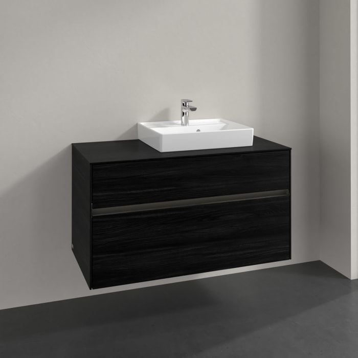 Villeroy & Boch Collaro Waschtischunterschrank 100 x 54,8 cm , mit LED-Beleuchtung, mit 2 Auszügen